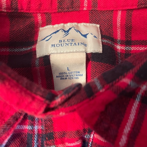 Big Mountain Red and Black Plaid Flannel in Mens Large - Picture 2 of 2